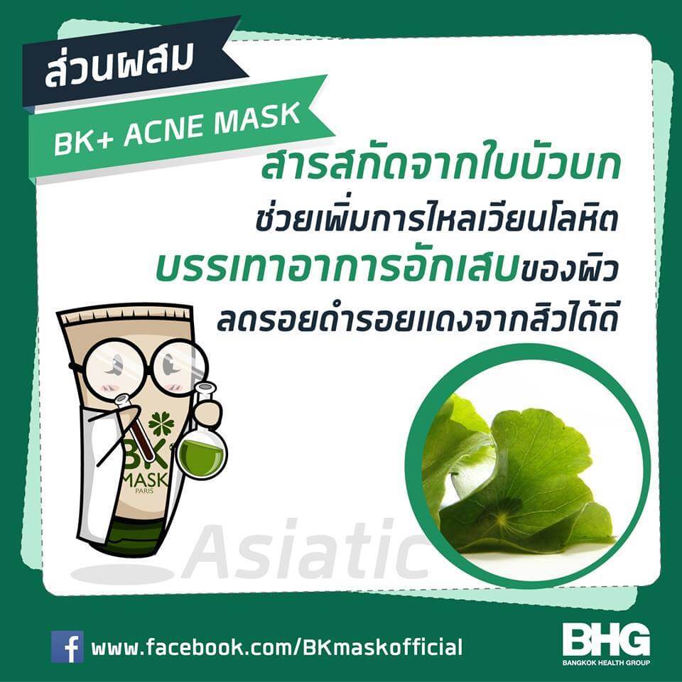 BK ,Acne Mask ,มาสก์บำรุงผิวหน้า,ปัญหาสิว ,บีเคมาร์ค, แก้ปัญหาสิวบนใบหน้า